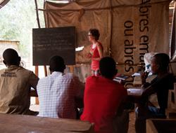 Clara var frivillig i Mozambique